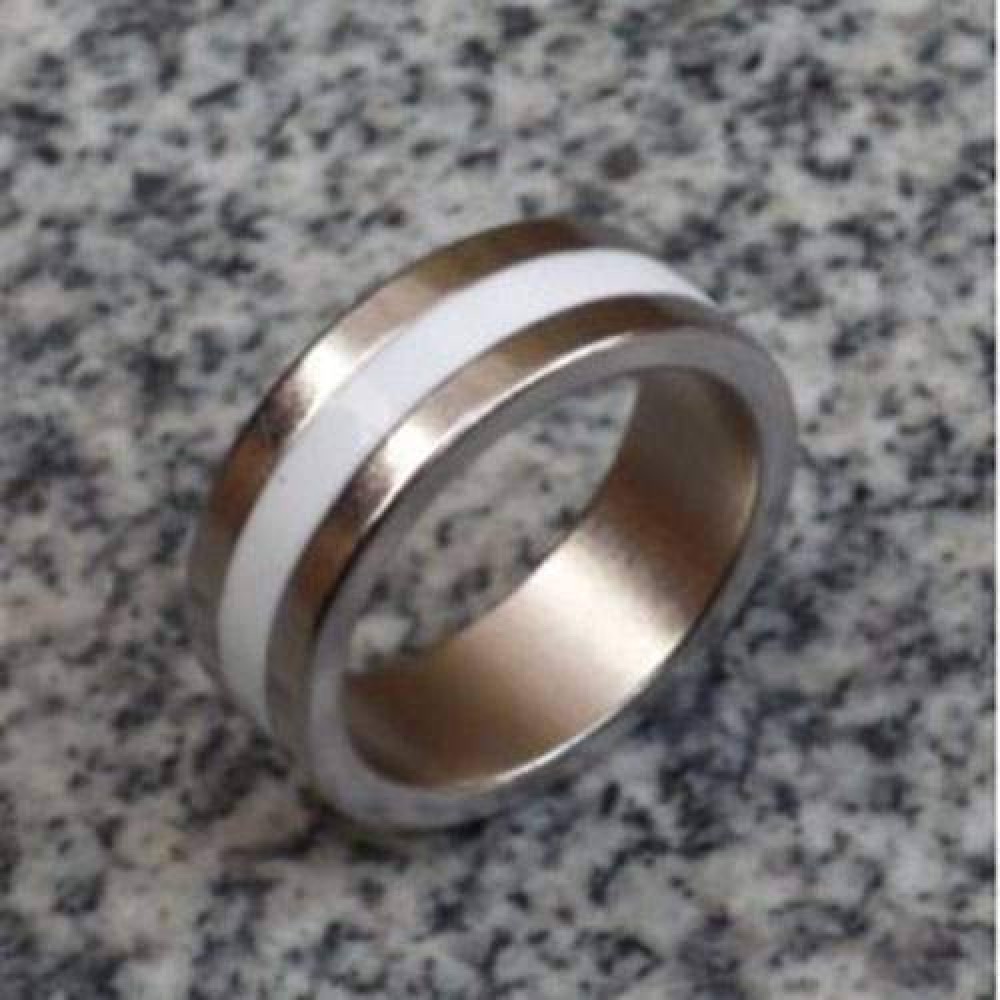 Magnetic Engraved PK Ring (White,Deluxe) - 18 mm