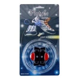 1 Pair LED Flashing Shoe Platube Laces (Red)