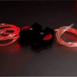 1 Pair LED Flashing Shoe Platube Laces (Red)