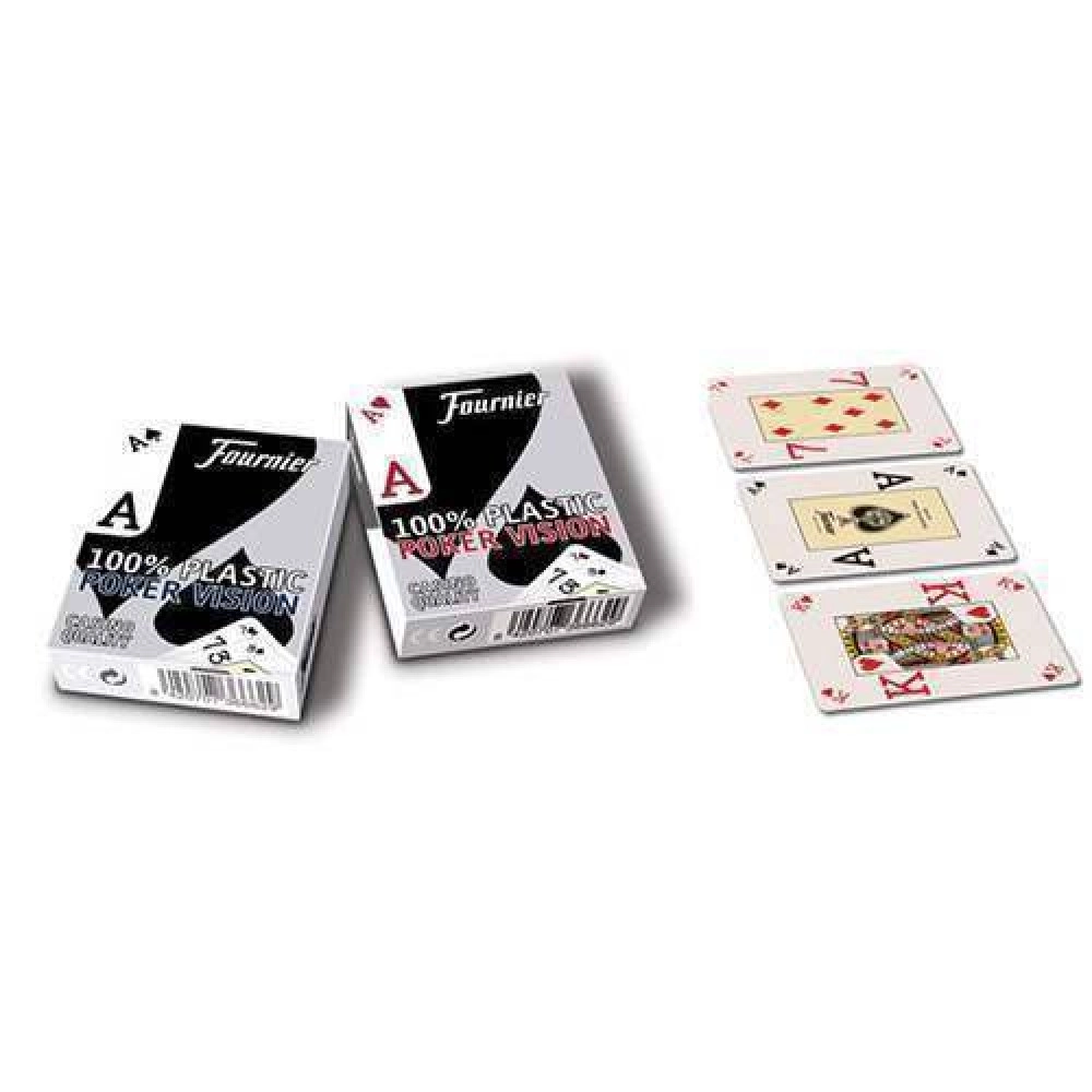 Spielkarten Fournier Poker Vision 100% Plastic - Blue Back