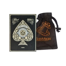 Spielkarten Black Artisan Deck by Theory11 - with SOLOMAGIA Card bag