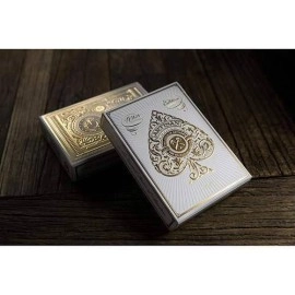 Spielkarten White Artisans Deck by Theory11 - with SOLOMAGIA Card Bag