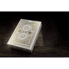 Spielkarten White Artisans Deck by Theory11 - with SOLOMAGIA Card Bag