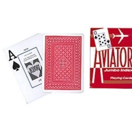 Spielkarten Cards Aviator Jumbo Index - red back