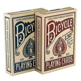 Spielkarten Bicycle - 130th Anniversary red back