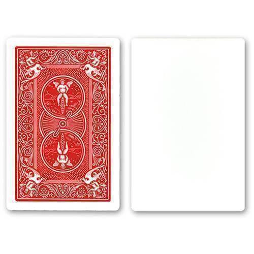 Single Bicycle Gaff Card - Blank Face and Red Back