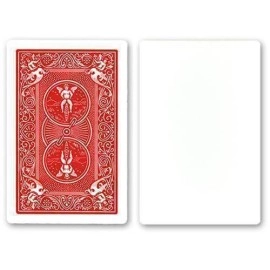 Single Bicycle Gaff Card - Blank Face and Red Back