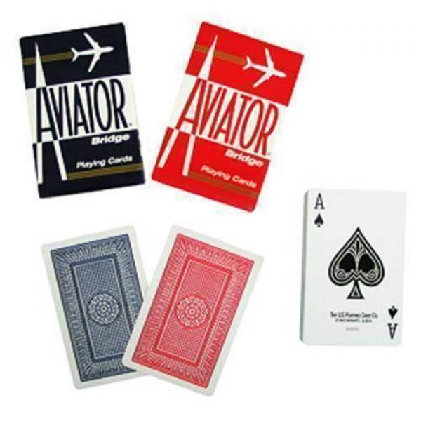 Spielkarten Aviator - Bridge Format - Rückseite Rot