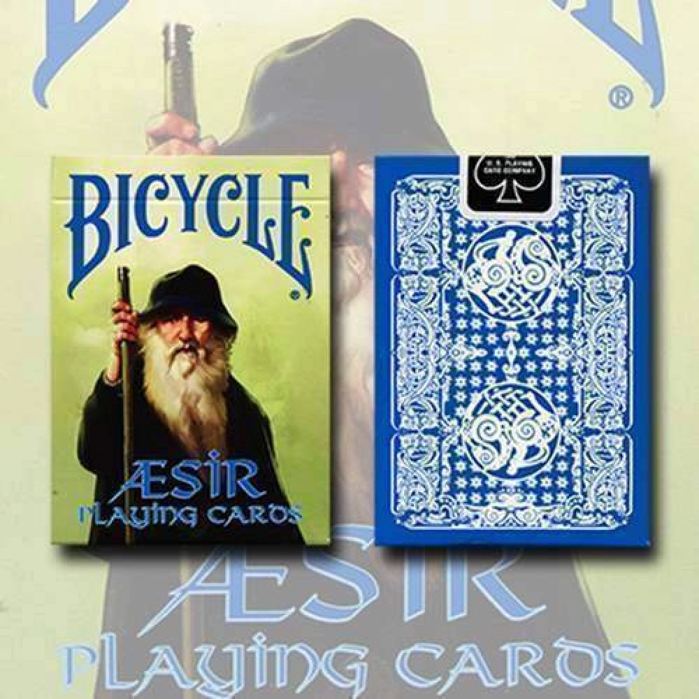 Spielkarten Bicycle Blue AEsir Viking Gods Deck (Blue) by US Playing Card Co.