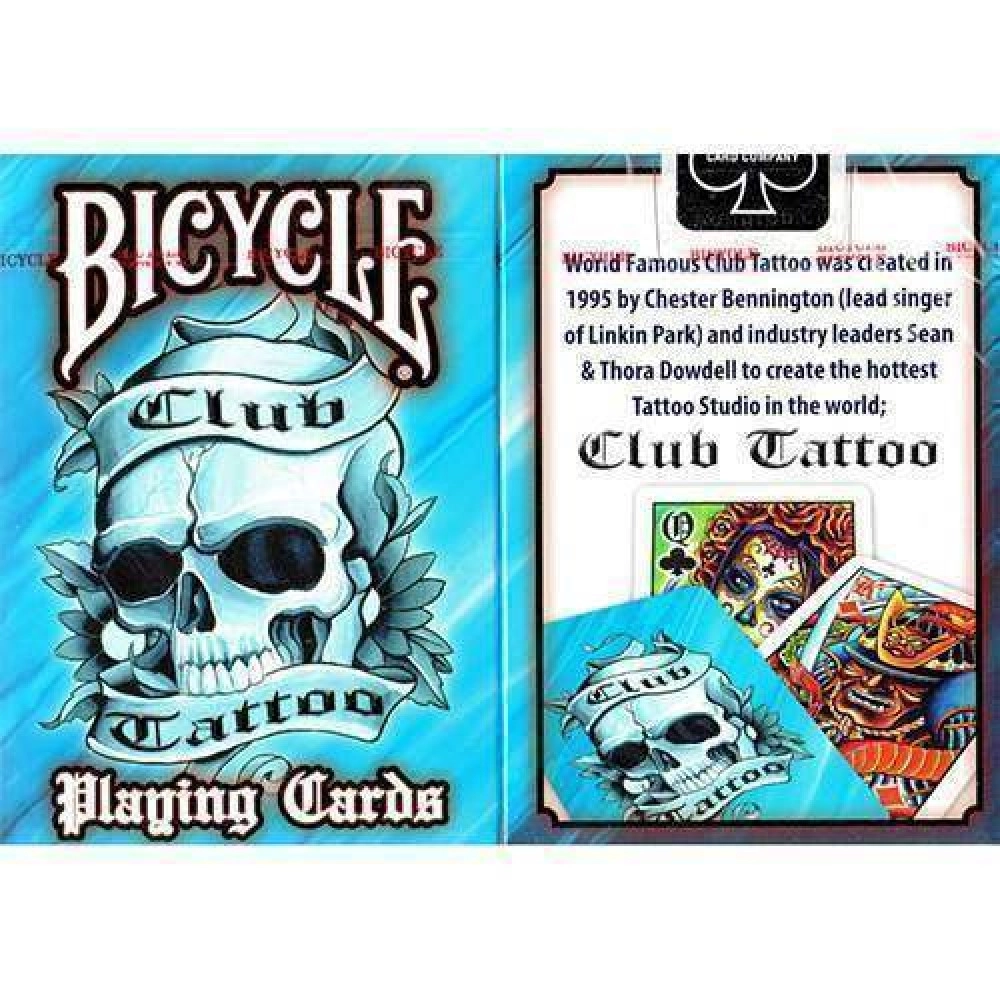 Spielkarten Bicycle Club Tattoo Blue