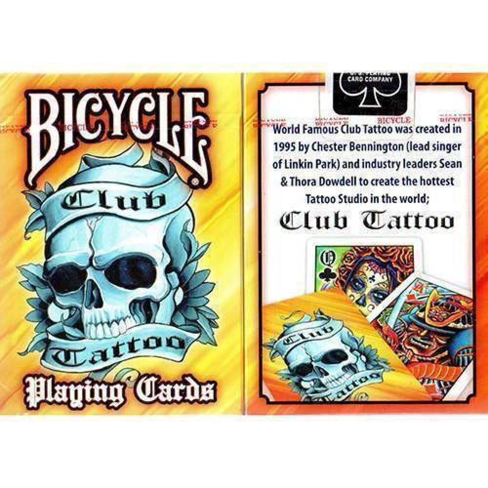 Spielkarten Bicycle Club Tattoo Orange