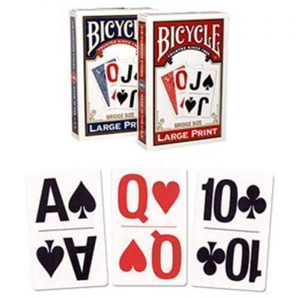 Spielkarten Bicycle - Large print - Rückseite blau