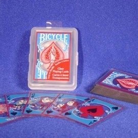 Spielkarten Bicycle Deck Clear Playing Card - Red