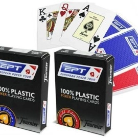 Spielkarten Fournier EPT 100% Plastic - red back