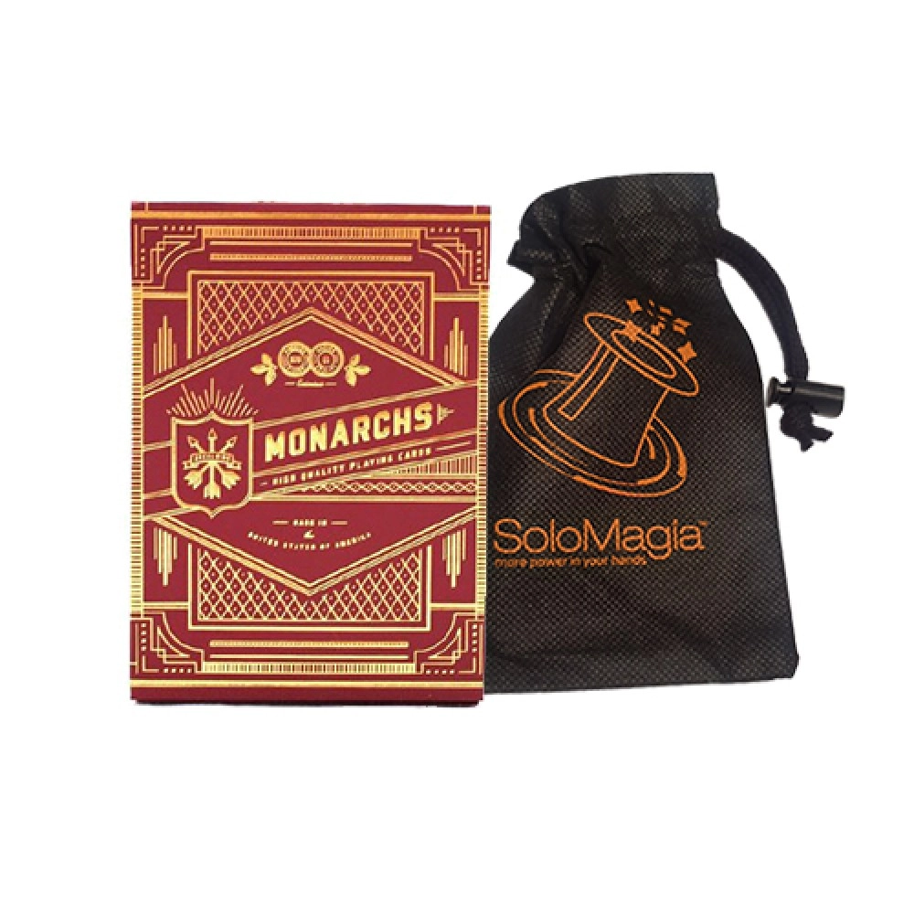 Spielkarten Monarchs Playing Cards (Red) by Theory 11 - with SOLOMAGIA Card Bag