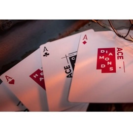 Sinis (Raspberry and Black) Playing Cards by Marc Ventosa