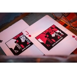Sinis (Raspberry and Black) Playing Cards by Marc Ventosa