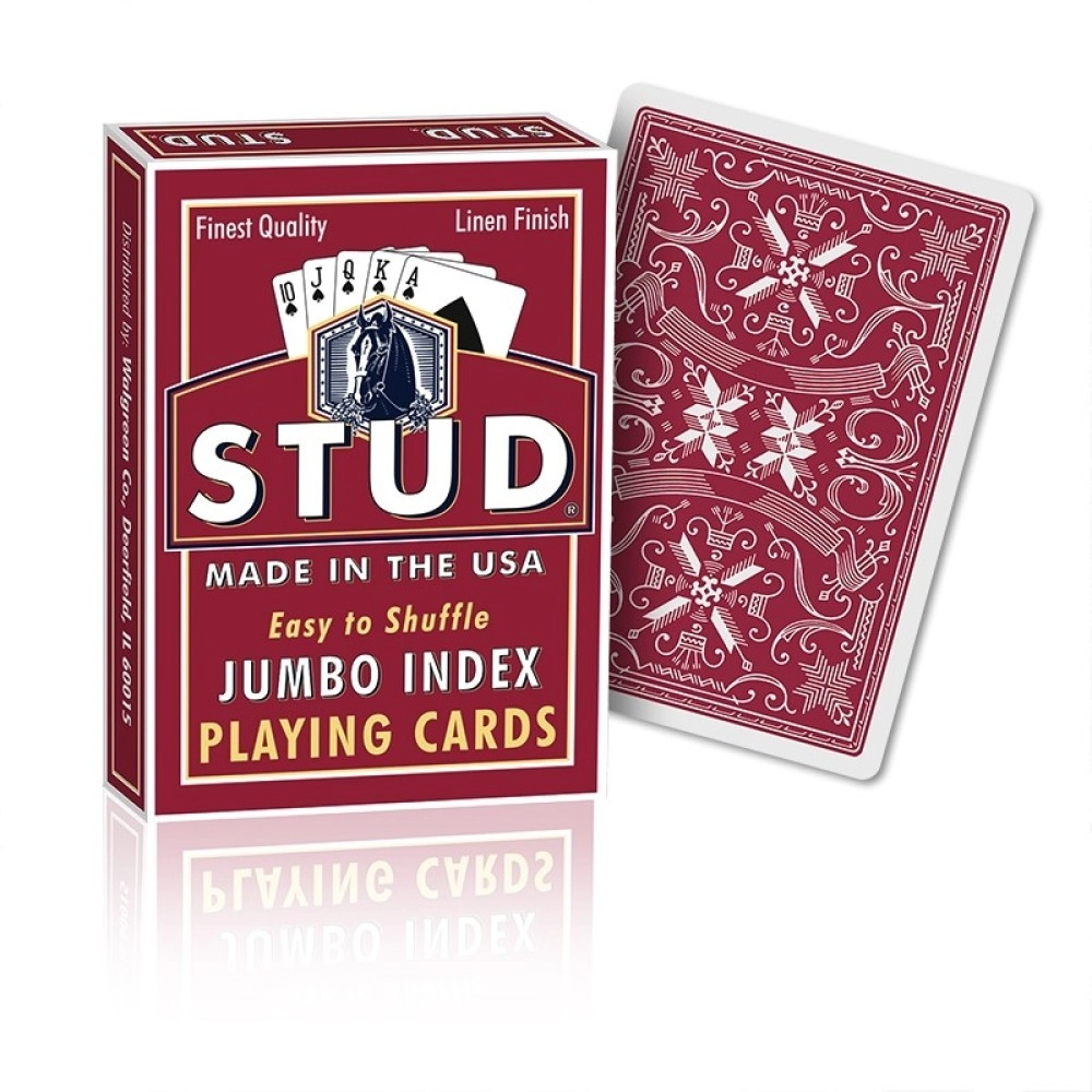 Spielkarten Stud Jumbo index - red back