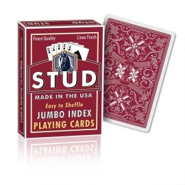 Spielkarten Stud Jumbo index - red back