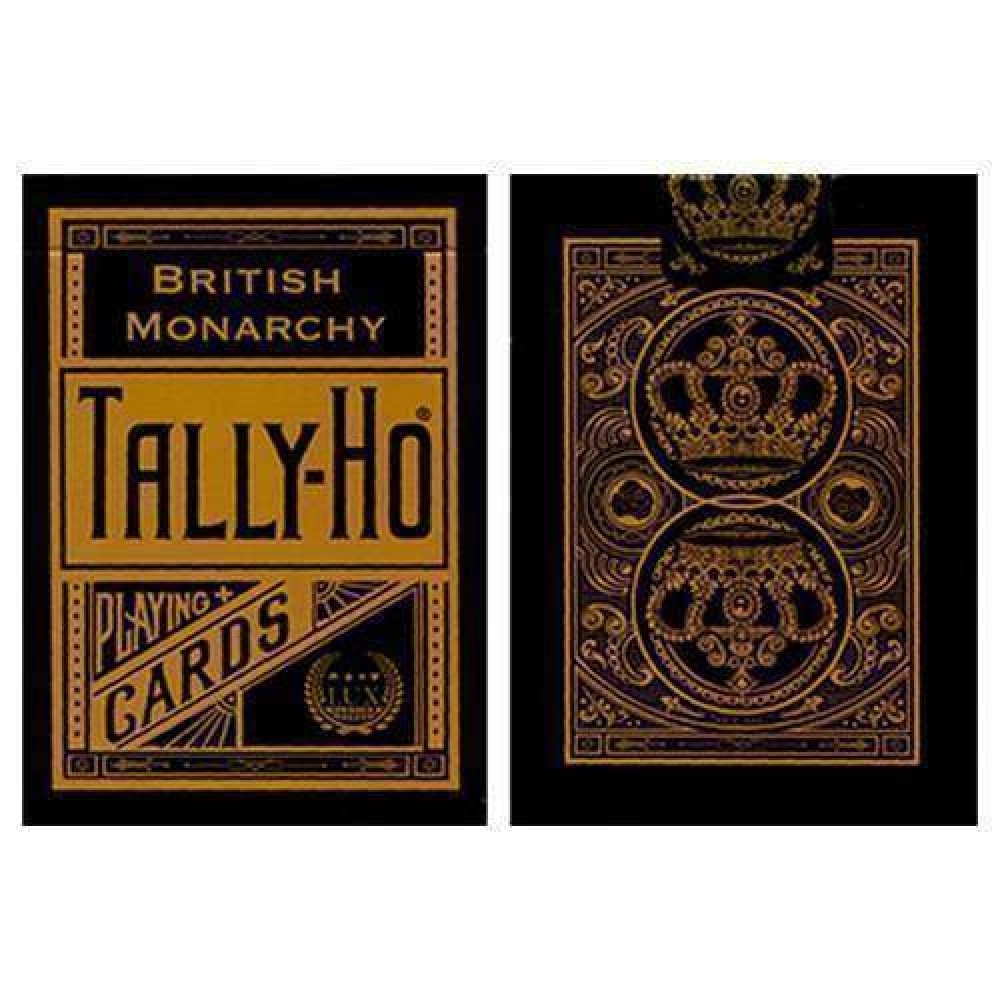 Spielkarten Tally Ho British Monarchy Playing Cards - Black - by LUX Playing Cards