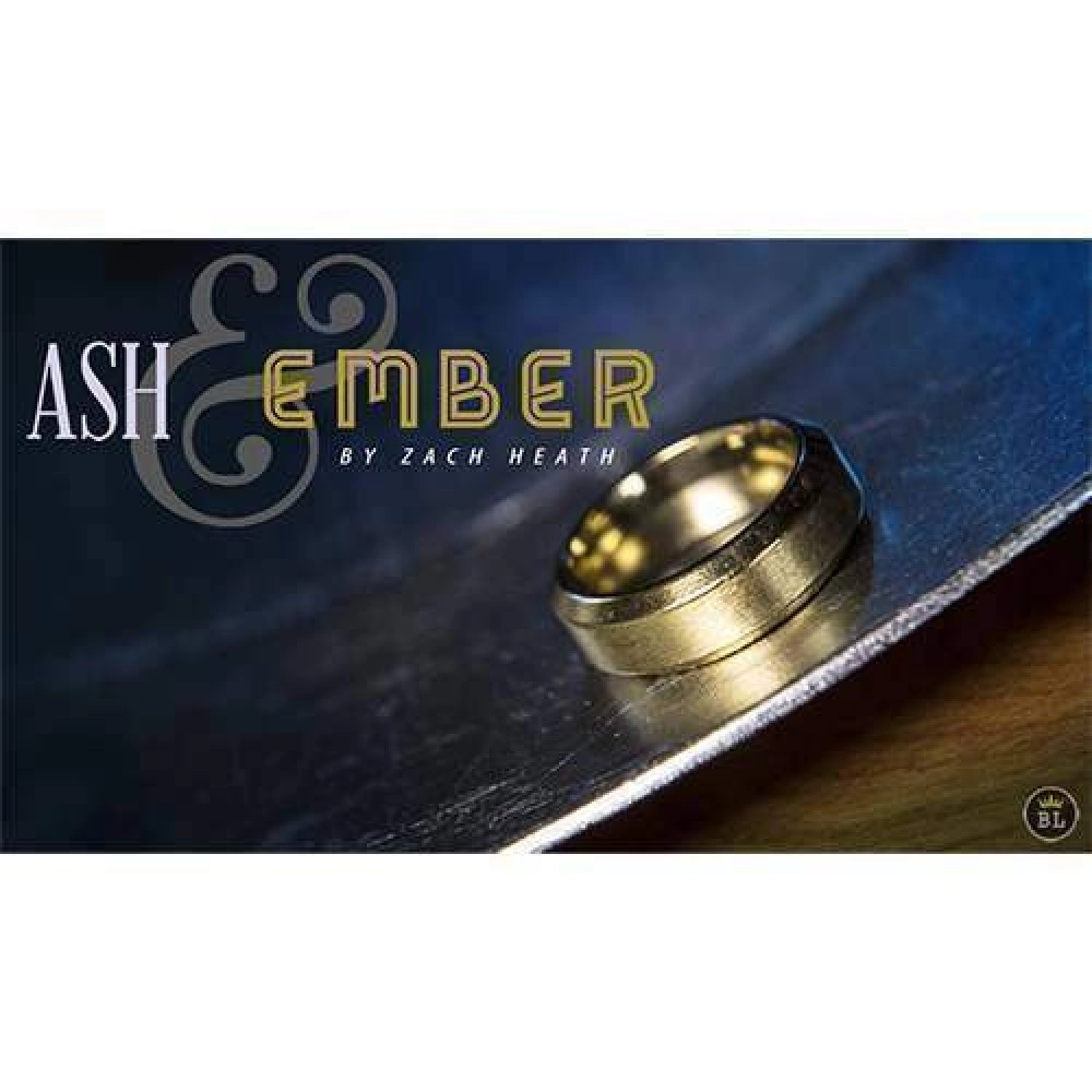 Ash and Ember Gold Beveled Size 8 (2 Rings) by Zach Heath