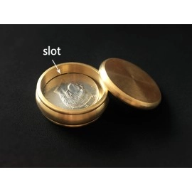 Buddha Slot Box Half Dollar - Brass