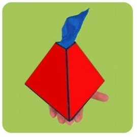 Color changing pyramid by Joker Magic - Version with 21 scarves