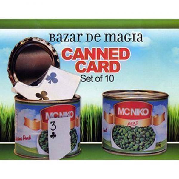 Canned Card  Set of 10 Cans ) by Bazar de Magia - ...