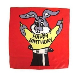 Happy Birthday silk - 90 x 90 cm