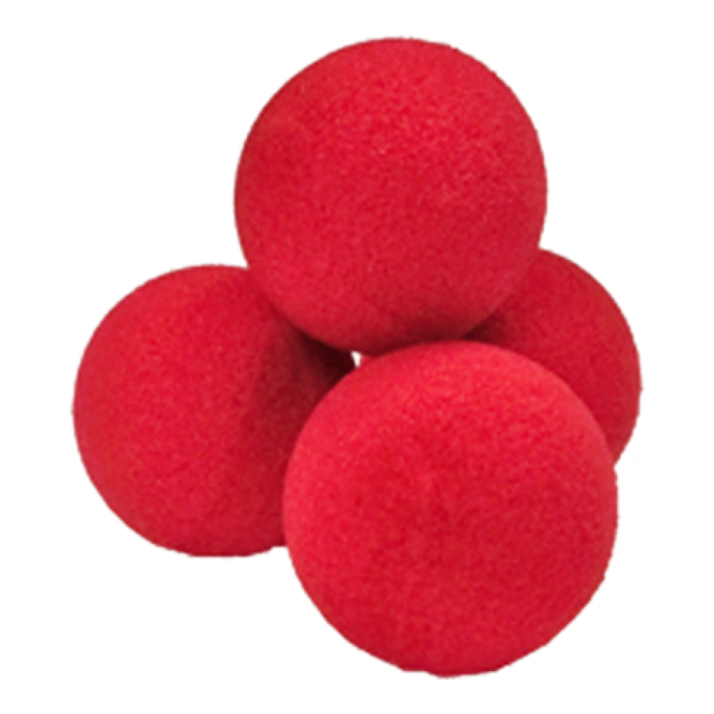 Soft sponge balls - Set of 4 balls 5.0 cm - Red