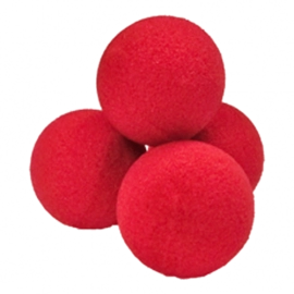 Soft sponge balls - Set of 4 balls 4.0 cm - Red