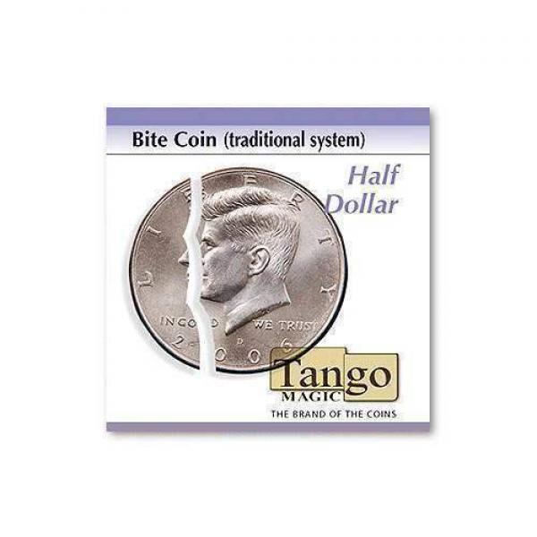 Bite coin (traditional system) - Include extra piece by Tango Magic  - Half Dollar