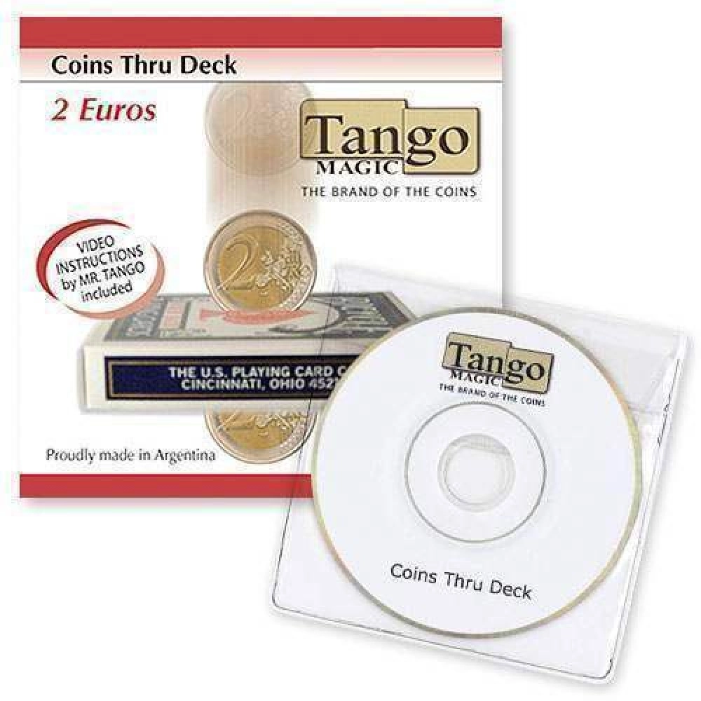 Coins thru Deck  (video instructions included) - 2 Euro