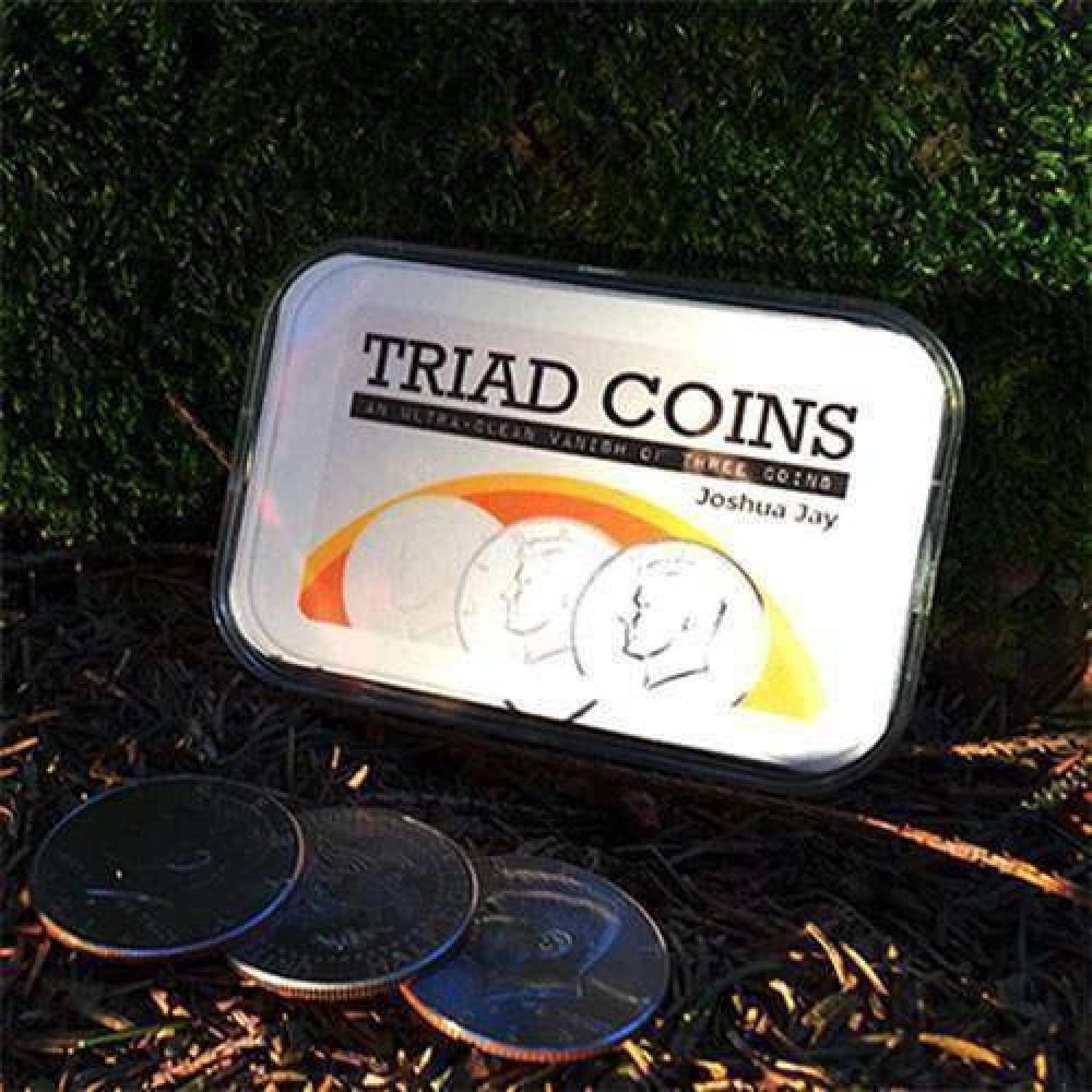 Triad Coins (Half Dollar US Gimmick and Online Video Instructions) by Joshua Jay and Vanishing Inc. 
