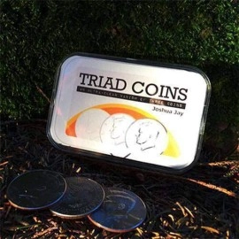 Triad Coins (Half Dollar US Gimmick and Online Video Instructions) by Joshua Jay and Vanishing Inc. 