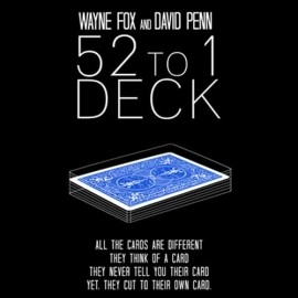 The 52 to 1 Deck Blue (Gimmicks and Online Instructions) by Wayne Fox and David Penn