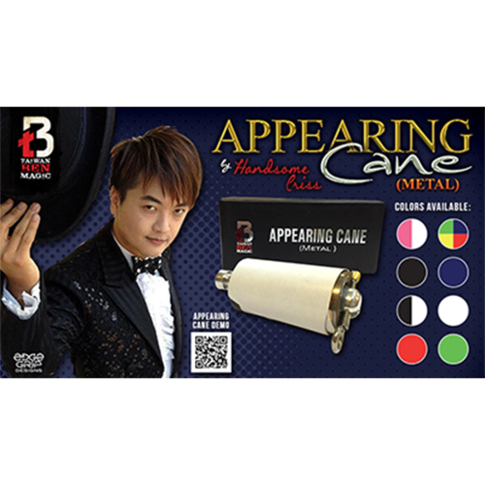 Appearing Cane (Metal / White) by Handsome Criss and Taiwan Ben Magic