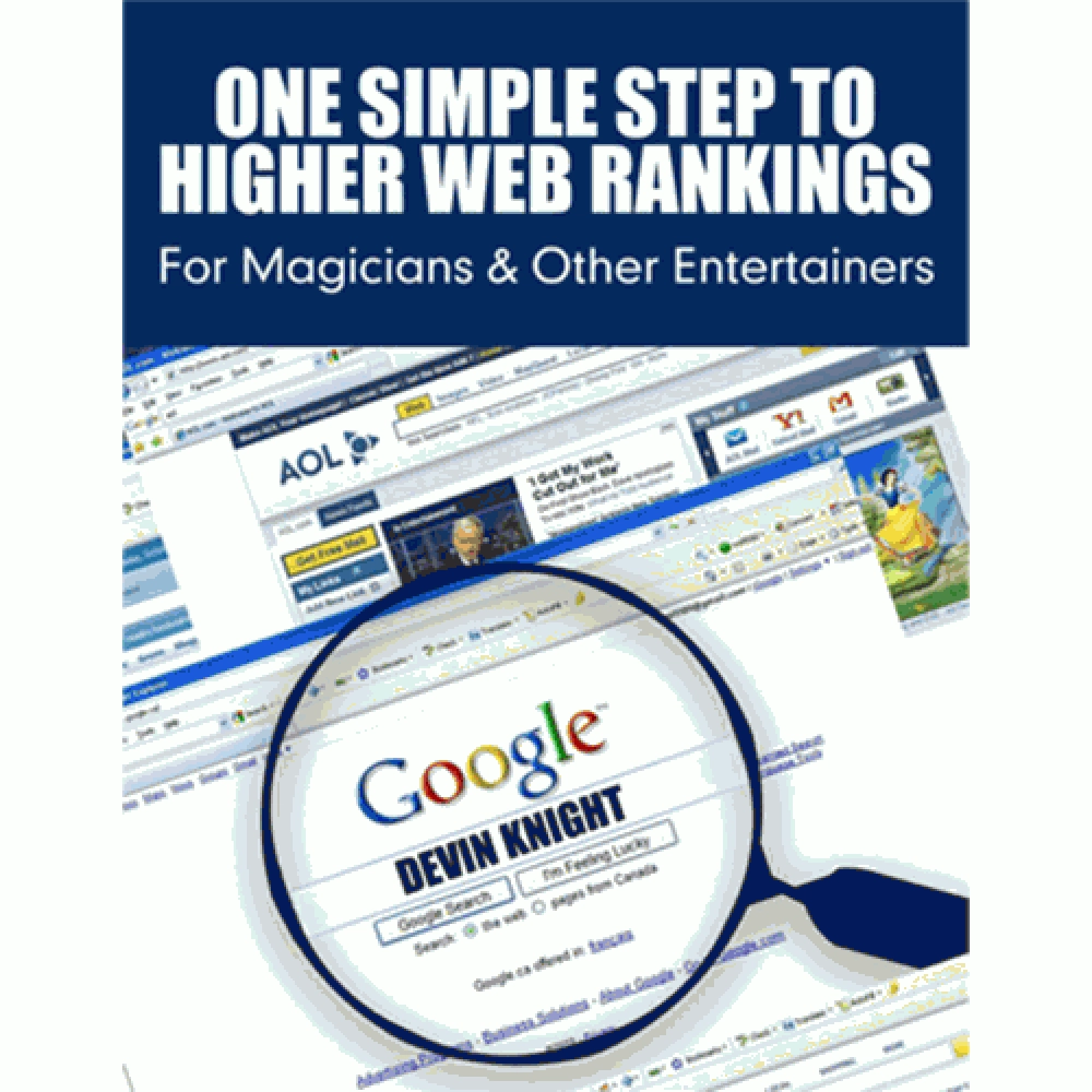 One Simple Step To Higher Web Rankings For Magicians by Devin Knight - eBook DOWNLOAD