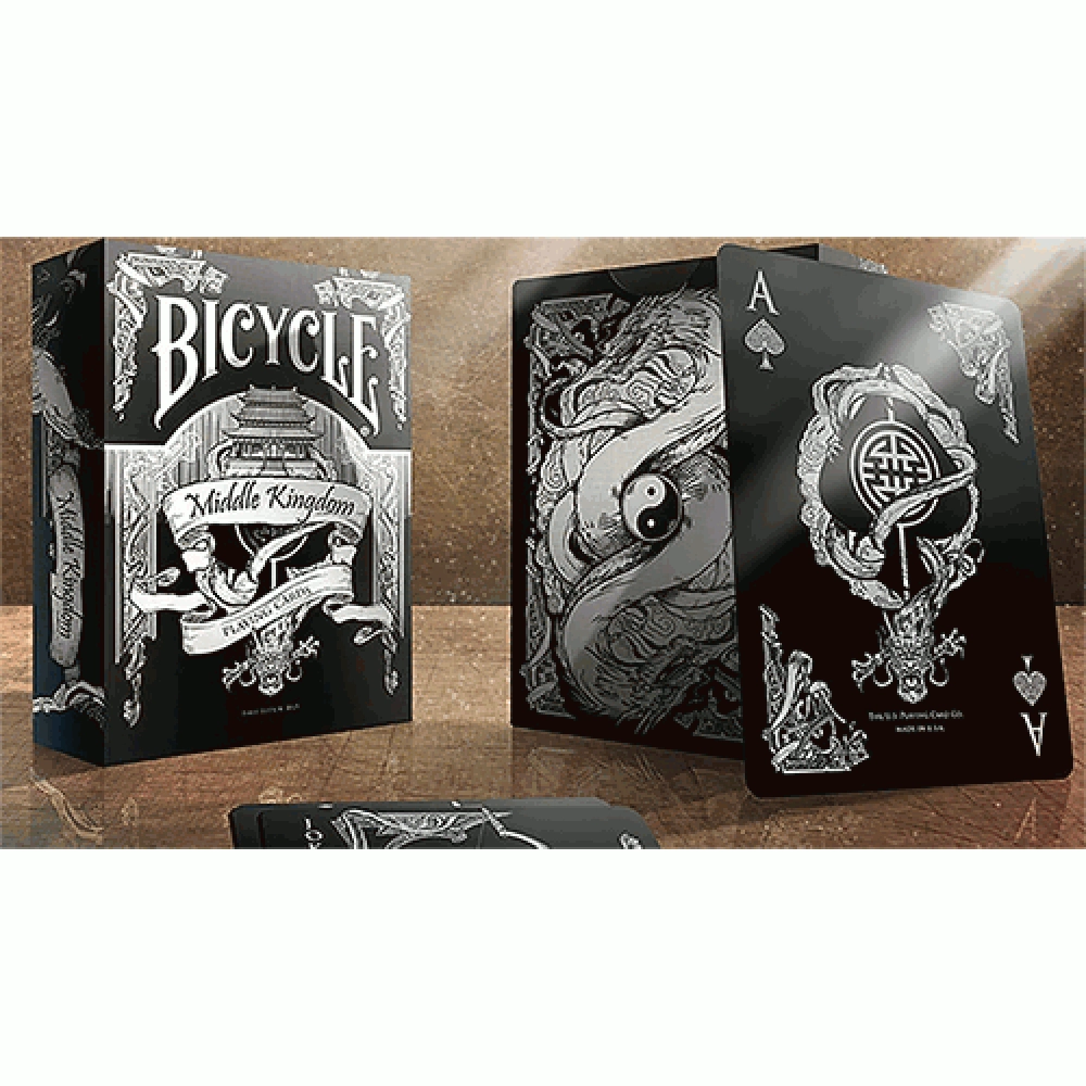 Spielkarten Bicycle Middle Kingdom (Black)  Playing Cards Printed by US Playing Card Co