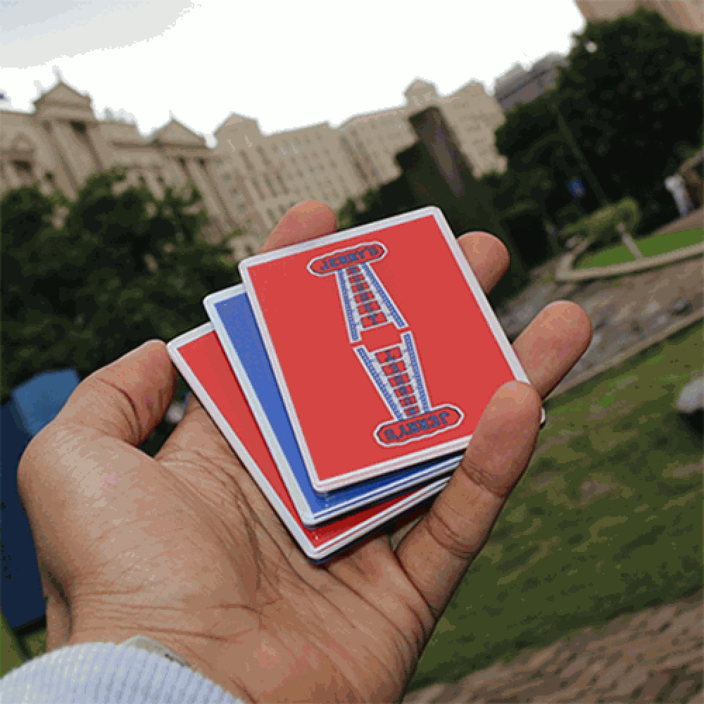 Jerry Nugget Cardistry Trainers (Red Double Backer) by Magic Encarta - Set of 5