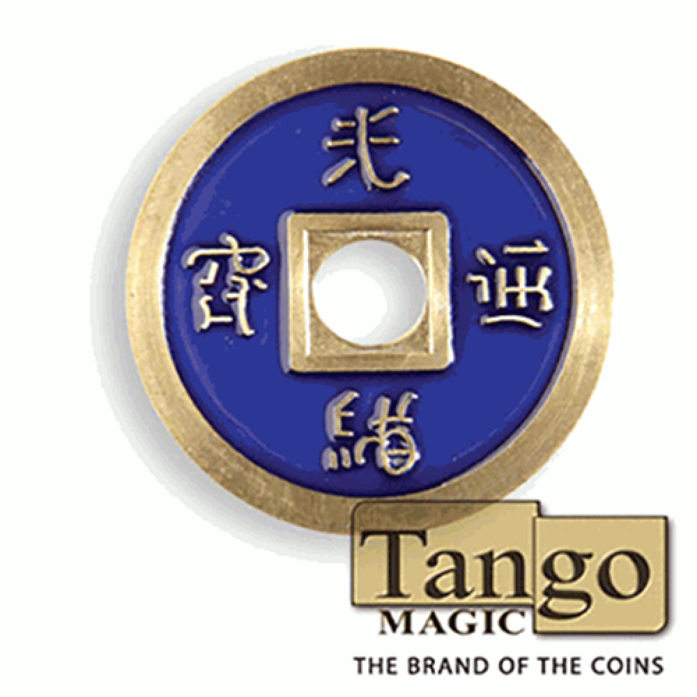 Dollar Size Chinese Coin (Blue and Yellow) by Tango (CH036)