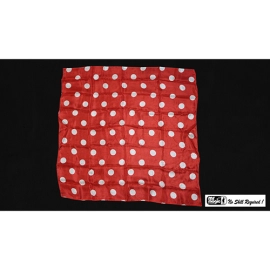 Polka Dot Hanky, White on Red (55cm x 55cm) by Mr. Magic