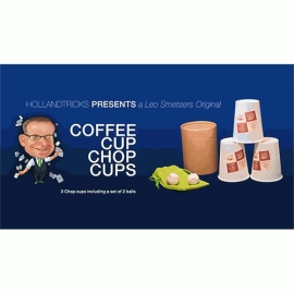 Coffee Cup Chop Cup (3 cups and 2 balls) by Leo Smetsers