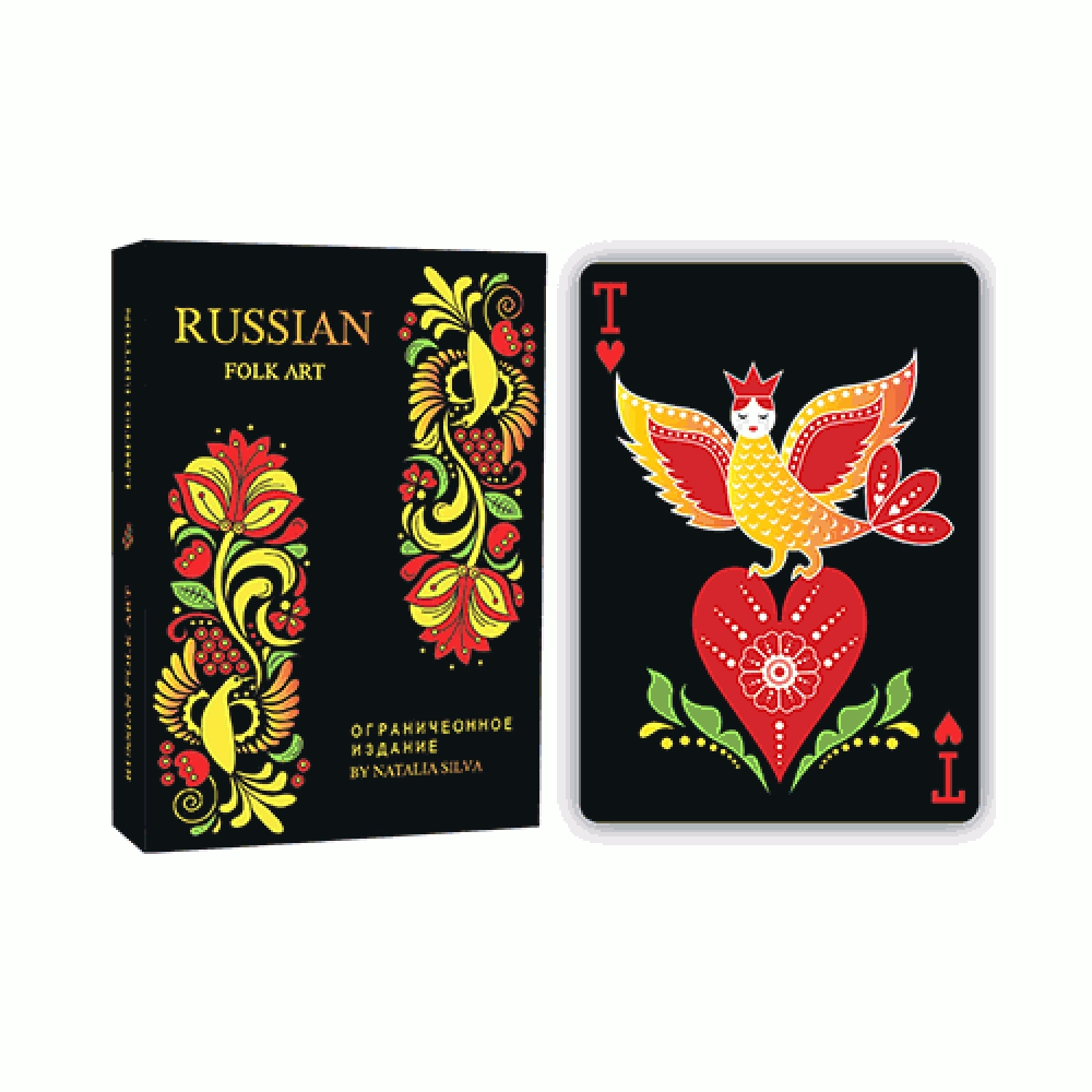 Spielkarten Russian Folk Art Limited Edition (Black) Printed by USPCC
