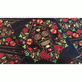 Spielkarten Calaveras de Azúcar Black Edition Playing Cards Printed by USPCC