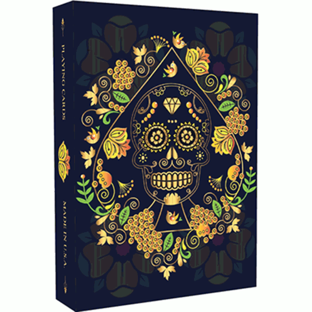 Spielkarten Calaveras de Azúcar Blue Edition Playing Cards Printed by USPCC