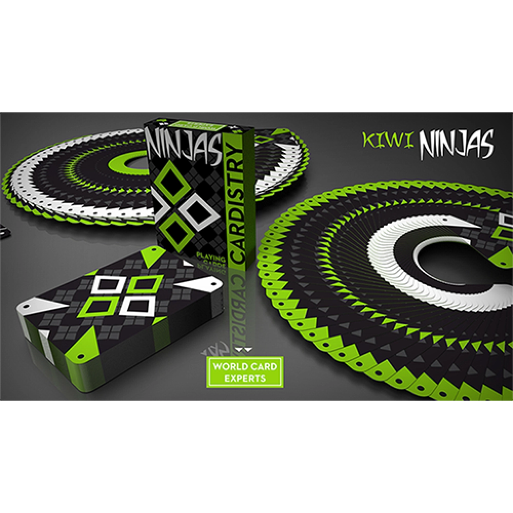 Spielkarten Cardistry Kiwi Ninjas (Green) Playing Cards by World Card Experts