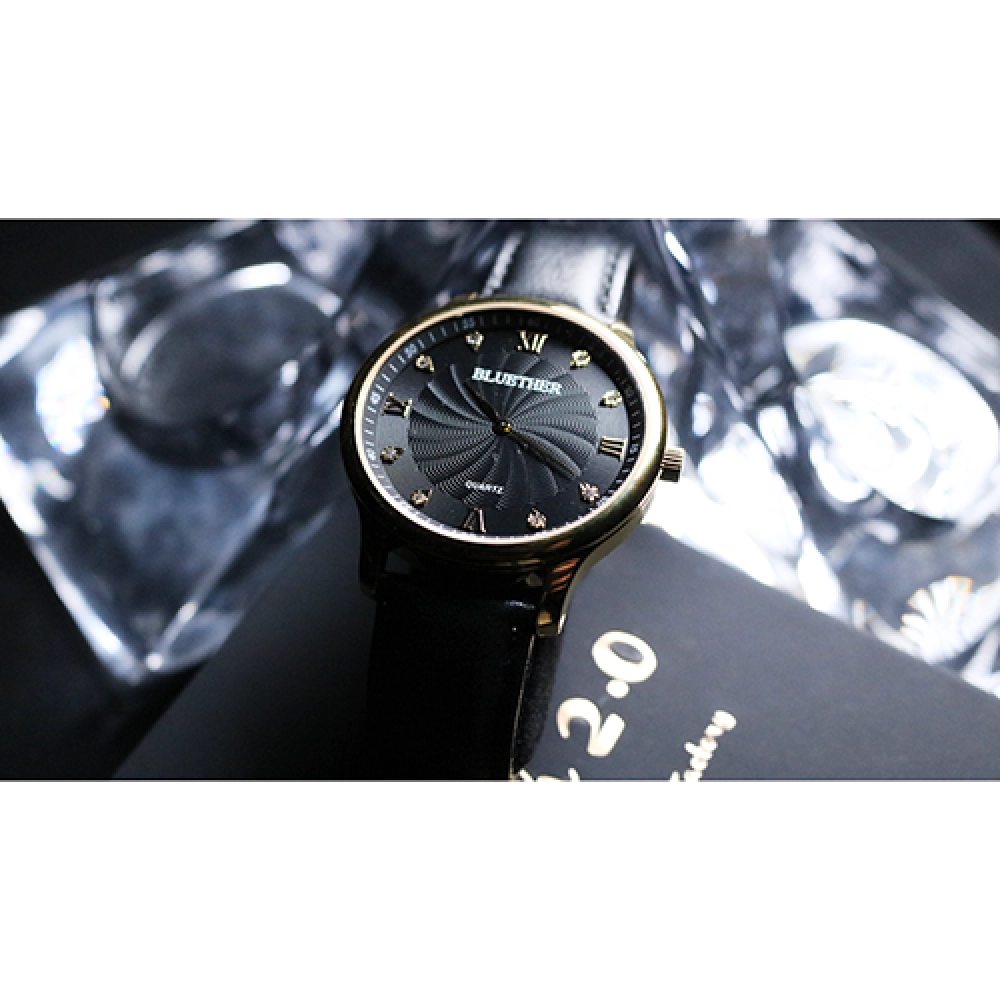 Infinity Watch V2 - Gold Case Black Dial Version (Gimmick and Online Instructions) by Bluether Magic