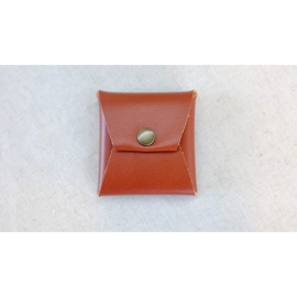 Square Coin Case (Brown Leather) by Gentle Magic