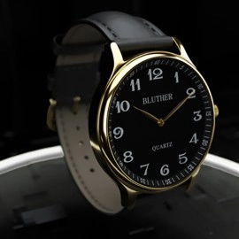 Infinity Watch V3 - Gold Case Black Dial / PEN Version (Gimmick and Online Instructions) by Bluether Magic
